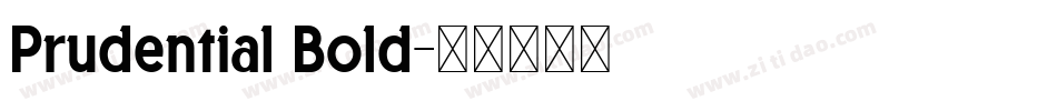 Prudential Bold字体转换